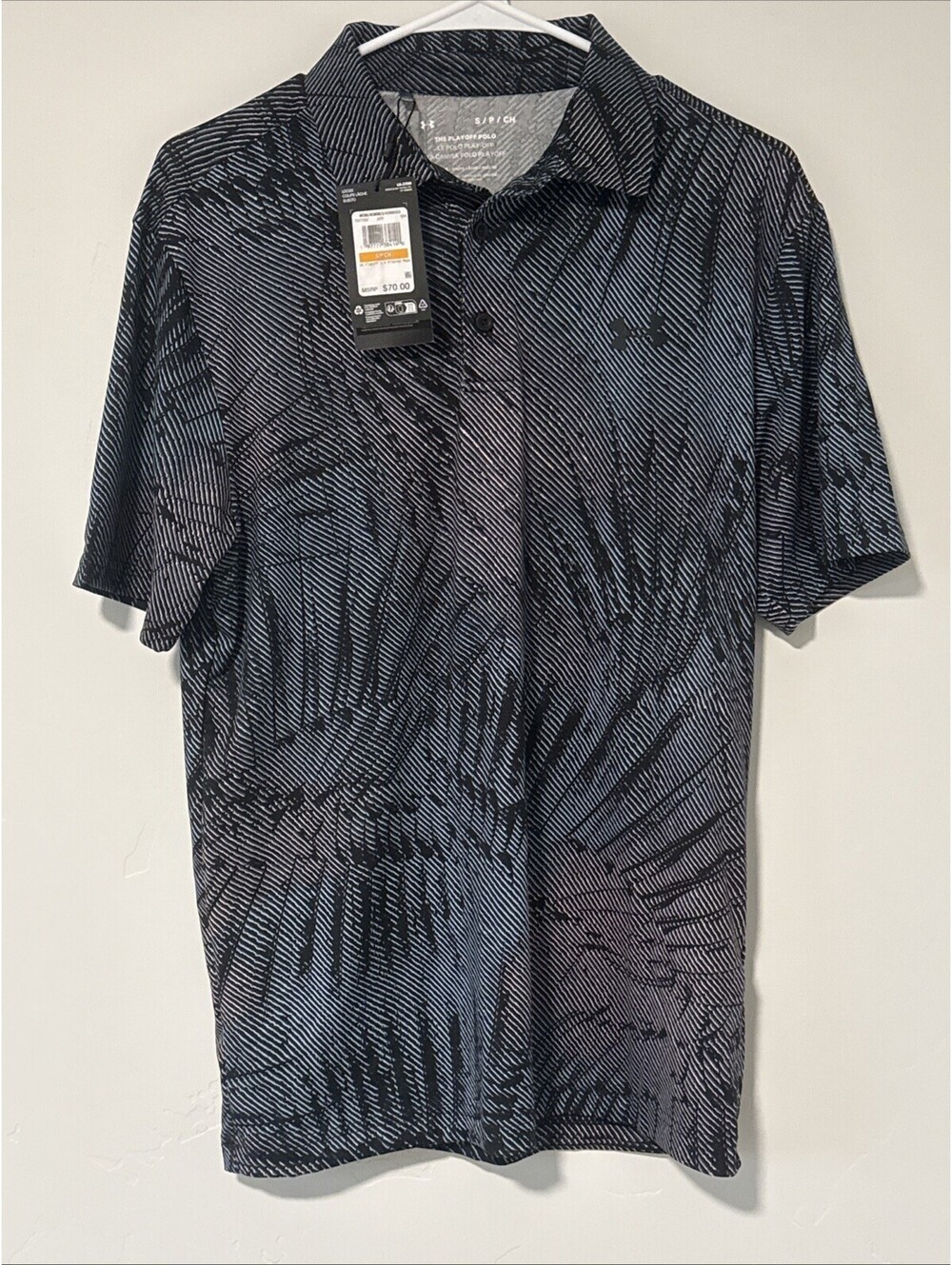 Under Armour Men's Polo Shirt Playoff 3.0 Printed Golf Performance UPF40 SZ S